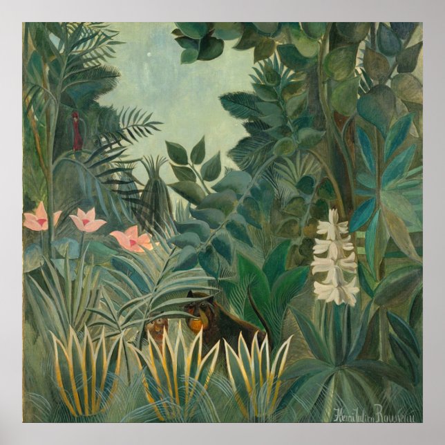 Henri Rousseau the Equatorial Jungle Poster (Framsidan)