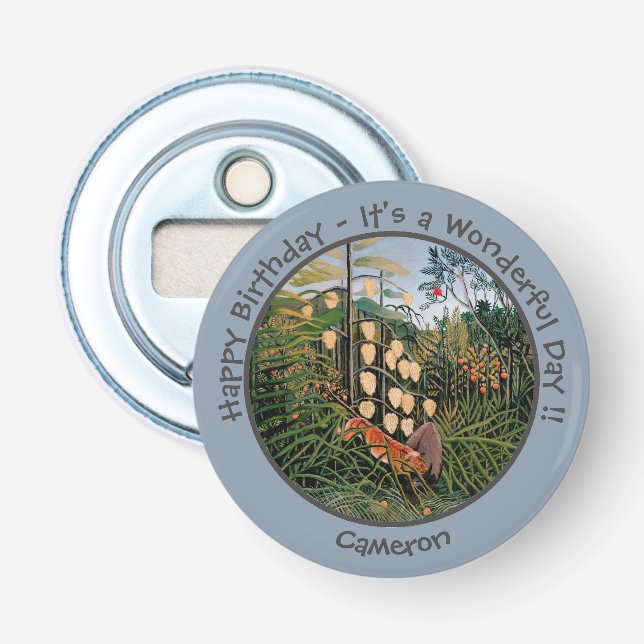 Henri Rousseau Tiger & Bull Party Items Collection Flasköppnare (Framsidan)