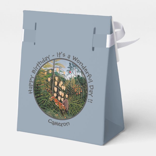 Henri Rousseau Tiger & Bull Party Items Collection Presentaskar (Baksidan Sidan)