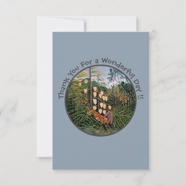 Henri Rousseau Tiger & Bull Party Items Collection Tack Kort (Framsida)