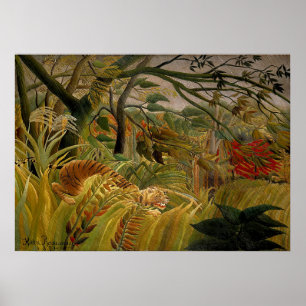 Henri Rousseau - Tiger i ett Tropical Storm Poster