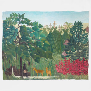 Henri Rousseau - vattenfallet Fleecefilt