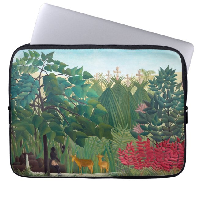 Henri Rousseau - vattenfallet Laptop Fodral (Framsidan)