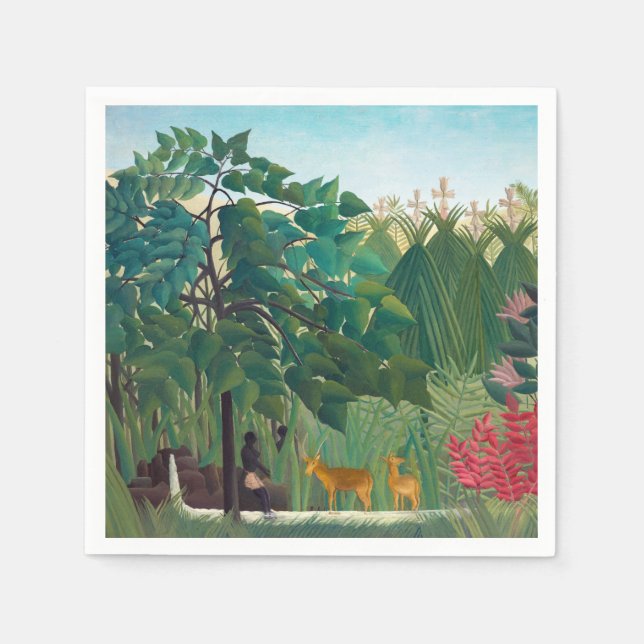 Henri Rousseau - vattenfallet Pappersservett (Framsidan)