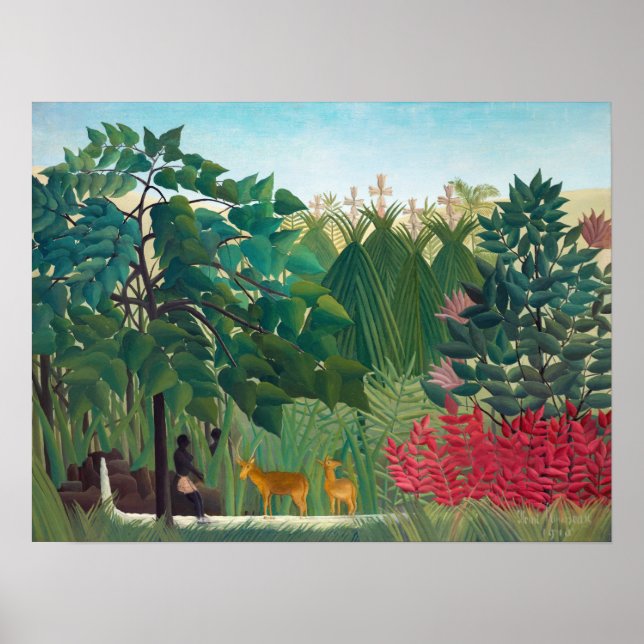 Henri Rousseau - vattenfallet Poster (Framsidan)