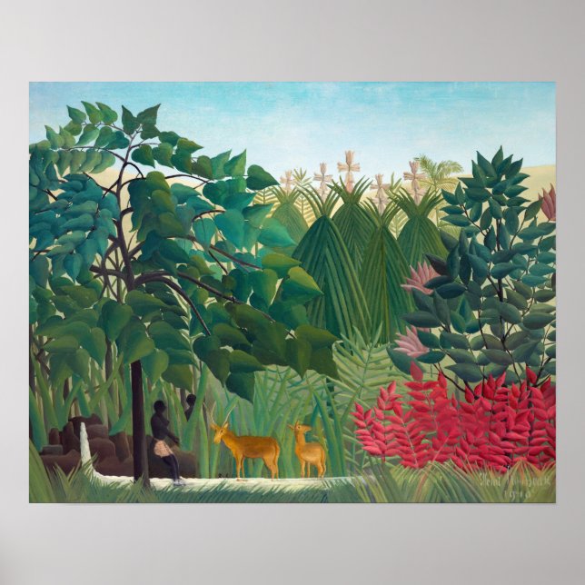 Henri Rousseau - vattenfallet Poster (Framsidan)