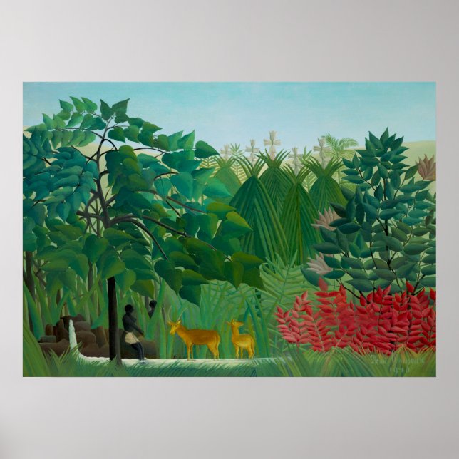 Henri Rousseau - vattenfallet Poster (Framsidan)