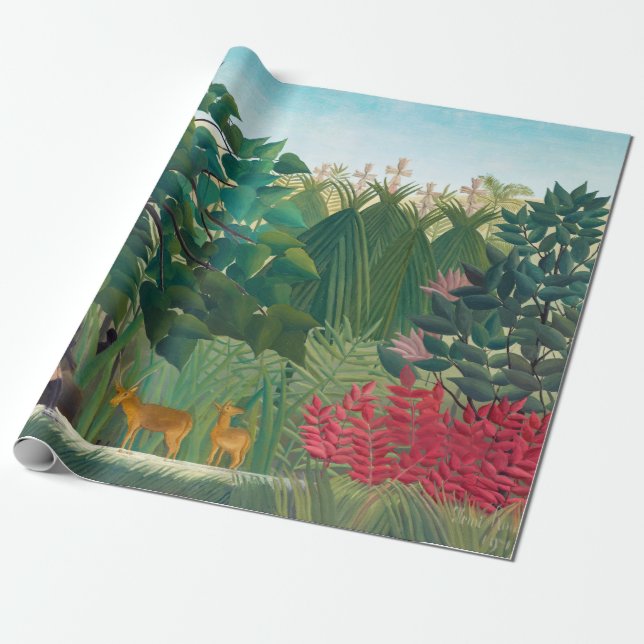 Henri Rousseau - vattenfallet Presentpapper (Utrullad)