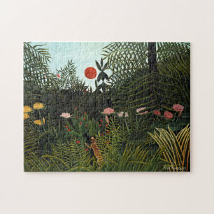 Henri Rousseau Virgin Forest Landcape Botanical Pussel