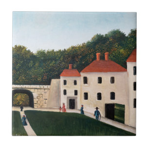 Henri Rousseau - Walkers in a Park Kakelplatta