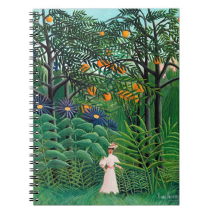Henri Rousseau - Woman Walking in an Exotic Forest Anteckningsbok