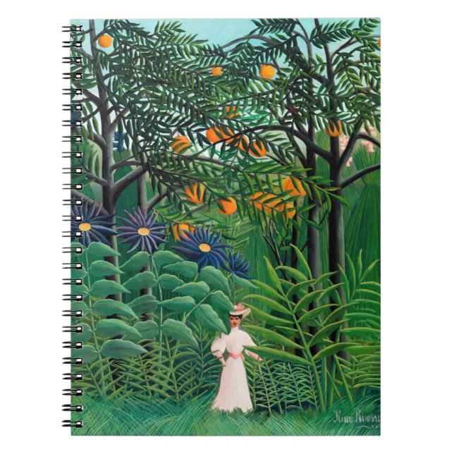 Henri Rousseau - Woman Walking in an Exotic Forest Anteckningsbok (Framsidan)