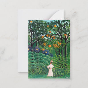 Henri Rousseau - Woman Walking in an Exotic Forest Anteckningskort
