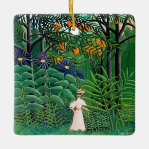 Henri Rousseau - Woman Walking in an Exotic Forest Julgransprydnad Keramik