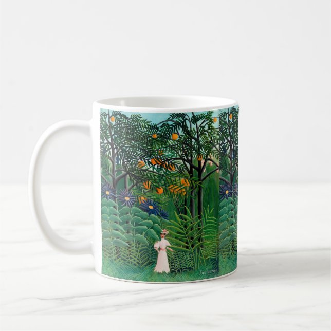 Henri Rousseau - Woman Walking in an Exotic Forest Kaffemugg (Vänster)