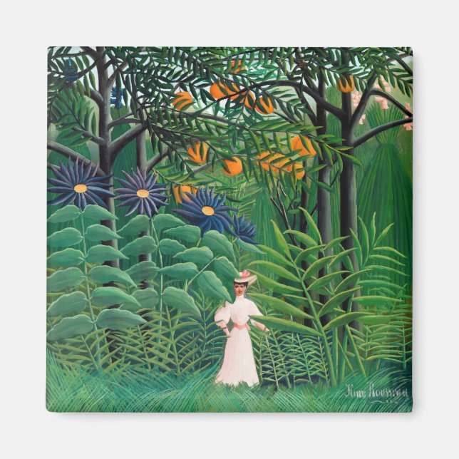 Henri Rousseau - Woman Walking in an Exotic Forest Magnet (Framsidan)