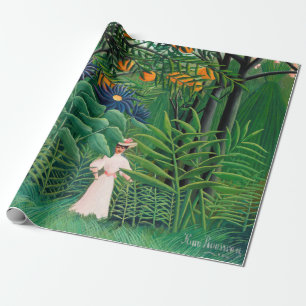 Henri Rousseau - Woman Walking in an Exotic Forest Presentpapper