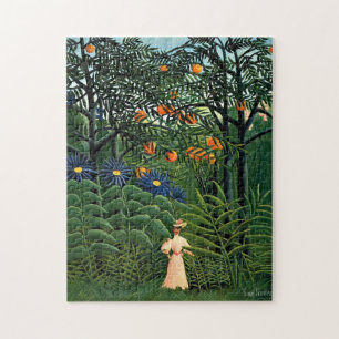 Henri Rousseau - Woman Walking in an Exotic Forest Pussel