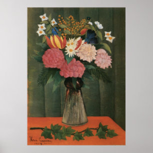 Henri Rousseaus blommor i en vas (1909) Poster