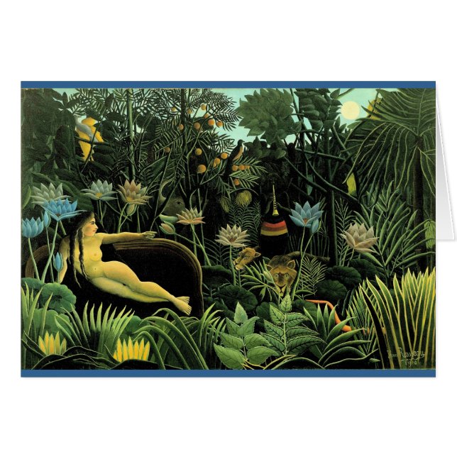 Henri Rousseau's Dream (1910) Hälsningskort (Framsidan Horizontal)