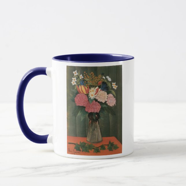 Henri Rousseau's Flowers in a Vas (1909) Mugg (Vänster)