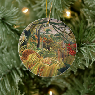 Henri Rousseaus Storm Tiger Jungle Retro Ornament