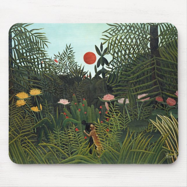 Henri Rousseau's Virgin Forest with Sunset (1910) Musmatta (Framsidan)