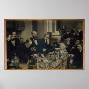 Henri Sainte-Claire Deville som föreläser, 1890 Poster