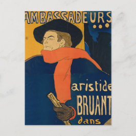 Henri Toulouse Lautrec - Aristide Bruant Vykort