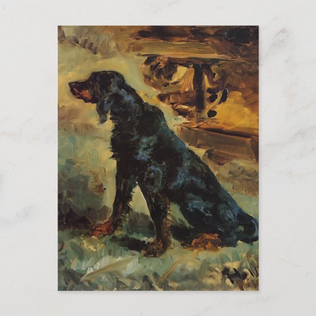 Henri Toulouse-Lautrec- Dun, en Gordon Setter Vykort (Framsida)