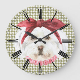 Henrietta, Havanese Wall Clock Stor Klocka