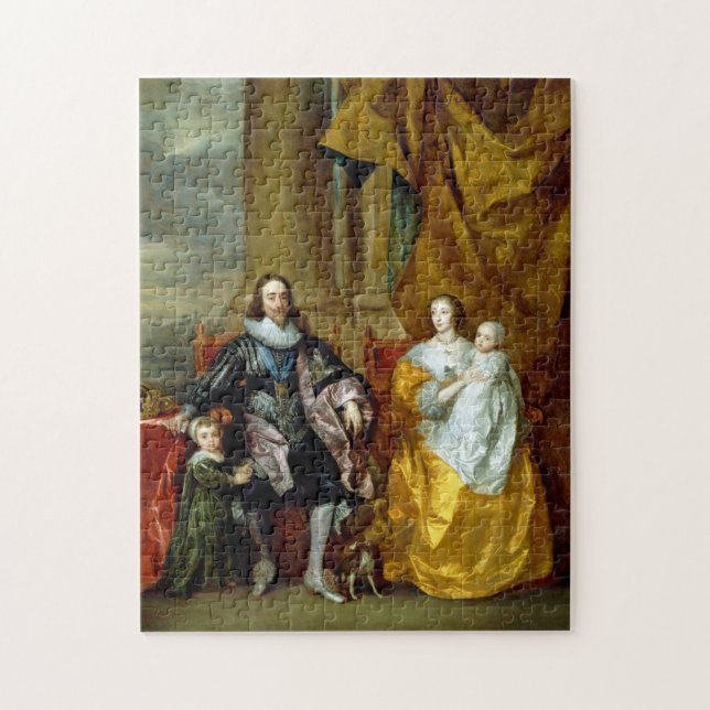 Henrietta Maria och Charles I av Van Dyck Pussel (Vertikal)