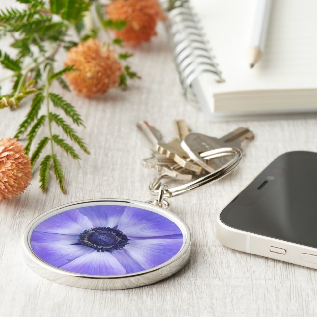 Henrietta Rund Silverfärgad Nyckelring (Sidan)