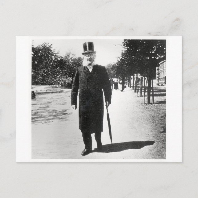 Henrik Ibsen (1828-1906) i Oslo, 1896 (b-/wfotoet) Vykort (Framsida)