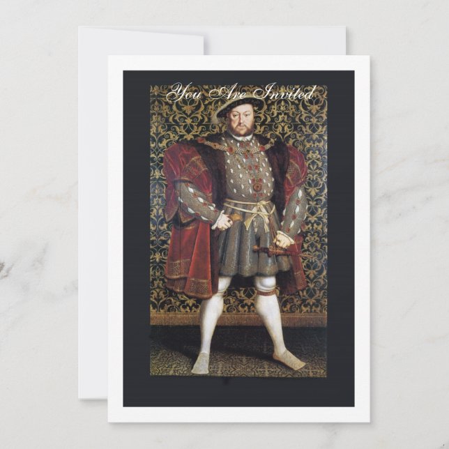 Henrik VIII Porträtt Inbjudningar (Framsida)