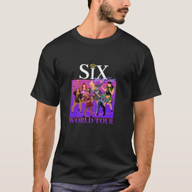 Henrik VIII:s sex fruar sex musikpresenten L T Shirt (Framsida)