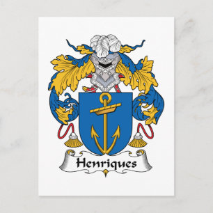 Henriques Family Crest Vykort