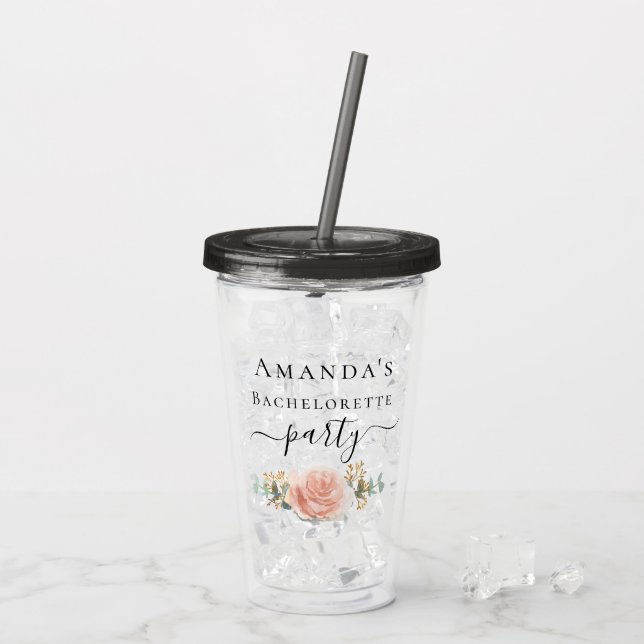 Henrose guldblommig eukalyptusgrönska take away mugg (Baksida Ice)
