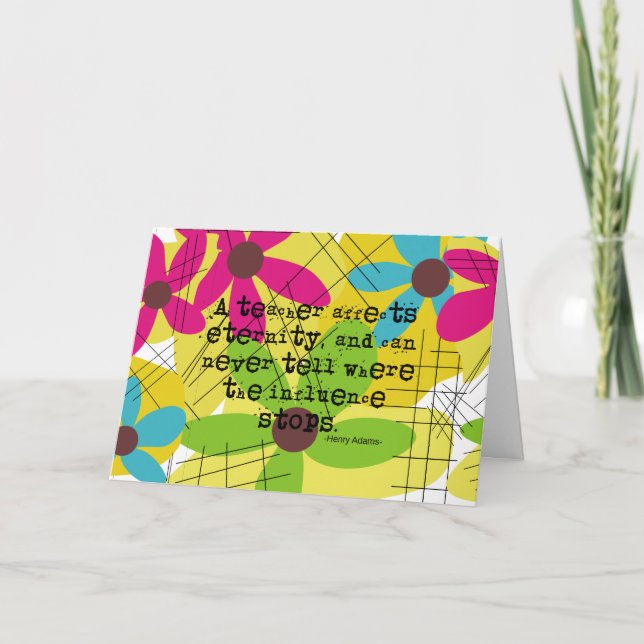 Henry Adams Quote Lärare Pension Card Kort (Framsida)