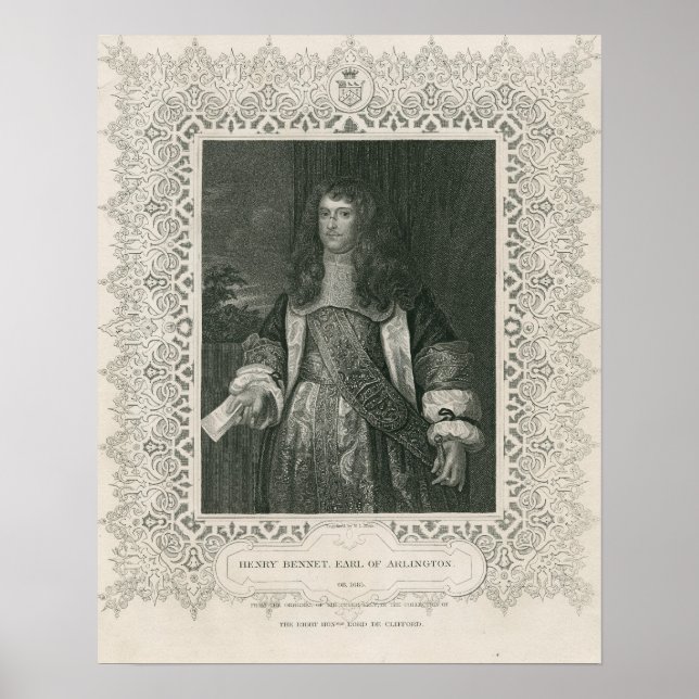 Henry Bennet, 1:a Earl of Arlington Poster (Framsidan)