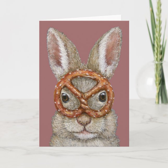 Henry, bunny med låtsashälsningskort kort (Framsida)