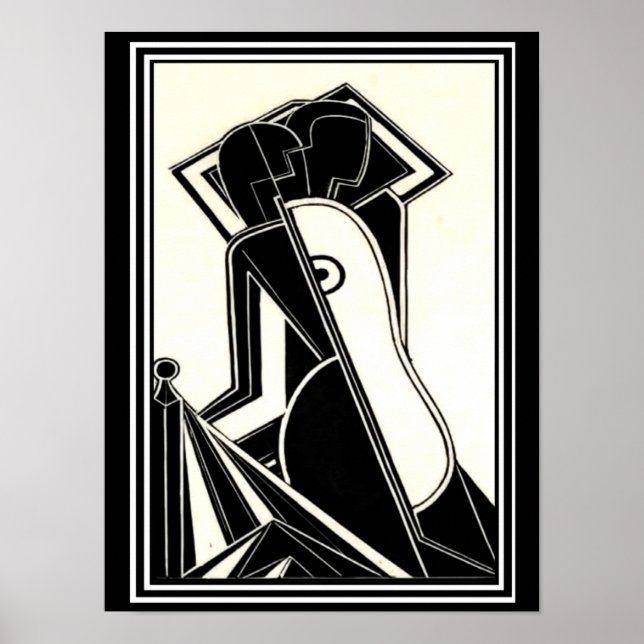 Henry Butler "Female Figurer " 1928 Deco Print Poster (Framsidan)