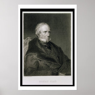 Henry Clay som aft inristas av Alfred Sealey Poster