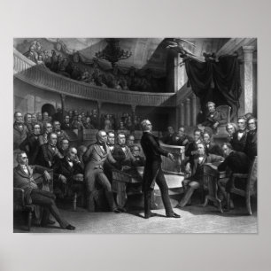 Henry Clay talar i senaten Poster