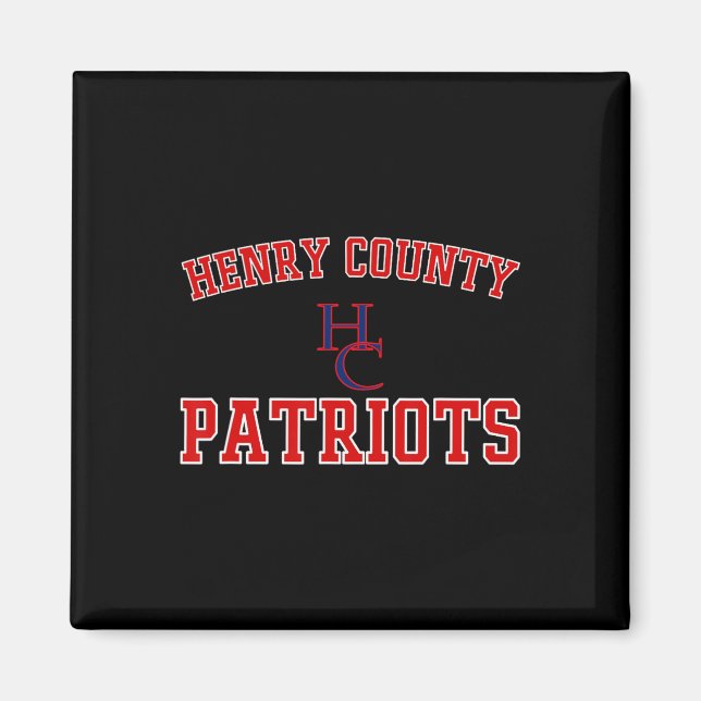 Henry County Patriots Logotyp Varsity Hs Magnet (Framsidan)
