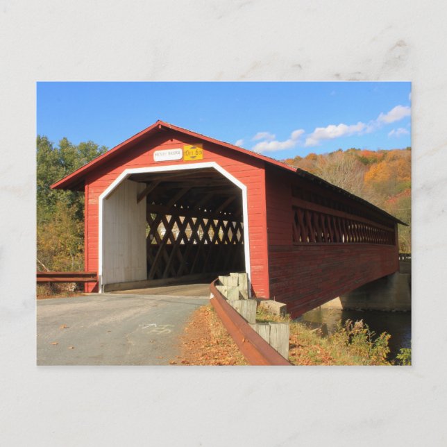 Henry Covered Bridge Bennington Vermont Vykort (Framsida)