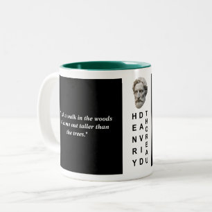 Henry David Thoreau Anpassningsbar Quote Philosoph Två-Tonad Mugg