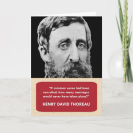 Henry David Thoreau Anti-Valentin kort för dag