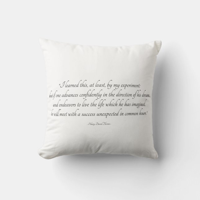Henry David Thoreau Chic Citat Konst Kudde (Framsida)