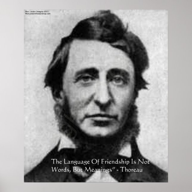 Henry David Thoreau-citat Poster (Framsidan)